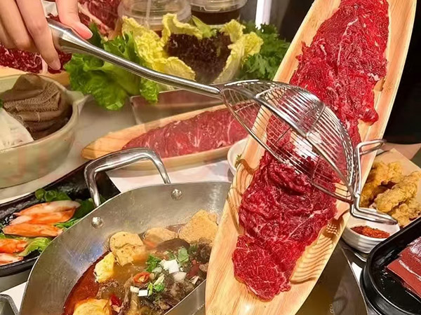 PS8168-16.5網(wǎng)紅鮮牛肉船型長(zhǎng)條盤